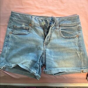 American Eagle Mid Rise Super Super Stretch Denim Women's Shorts